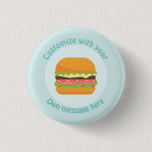 Gepersonaliseerd Burger Ronde Button 3,2 Cm
