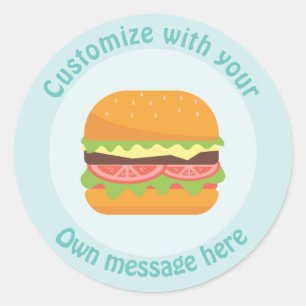 Gepersonaliseerd Burger Ronde Sticker