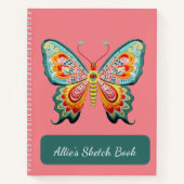 Gepersonaliseerd Butterfy Spiral Notitieboek (Voorkant)