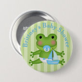 Gepersonaliseerd Button van kikkerBaby shower (Voorkant /achterkant)