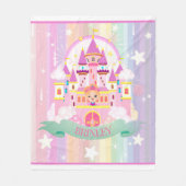 Gepersonaliseerd cadeau! Princess Castle Fleece Deken (Voorkant)