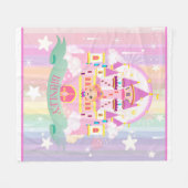 Gepersonaliseerd cadeau! Princess Castle Fleece Deken (Voorkant (Horizontaal))