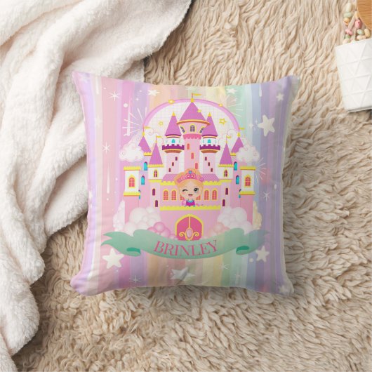 Gepersonaliseerd cadeau! Princess Castle Kussen (Deken)