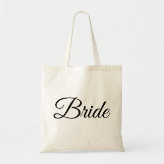 Gepersonaliseerd cadeau voor Elegant Bride bruilof Tote Bag