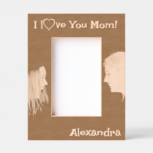 Gepersonaliseerd cadeau voor mama gegraveerde lijstjes (Voorkant)