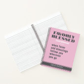 Gepersonaliseerd cadeau voor vrouwen roze motivati notitieboek (Binnen)