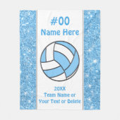 Gepersonaliseerd, cadeaus voor volleybalovers, sen fleece deken (Voorkant)
