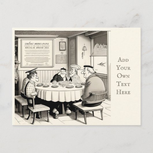 Gepersonaliseerd Café Briefkaart (Voorkant)