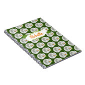 Gepersonaliseerd Calla Lilly Pattern Notitieboek (Rechterzijde)