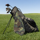 Gepersonaliseerd cameraontwerp met monogram golfhanddoek (Groen)