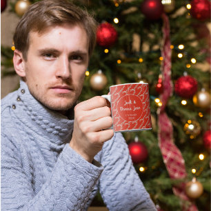 Gepersonaliseerd Candy Cane Christmas Mok
