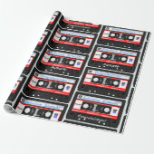 Gepersonaliseerd Cassette Mixtapenaam, Omschrijvin Cadeaupapier (Uitgerold)