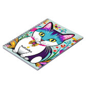 Gepersonaliseerd Cat Design Notitieboek voor katte (Linkerzijde)