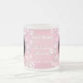 Gepersonaliseerd Cat Memorial Mok Paw Prints Roze (Center)