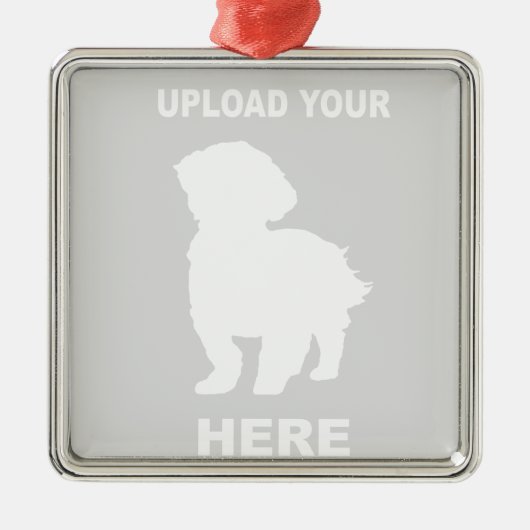 Gepersonaliseerd Cavachon Ornament, foto Pet Metalen Ornament (Voorkant)