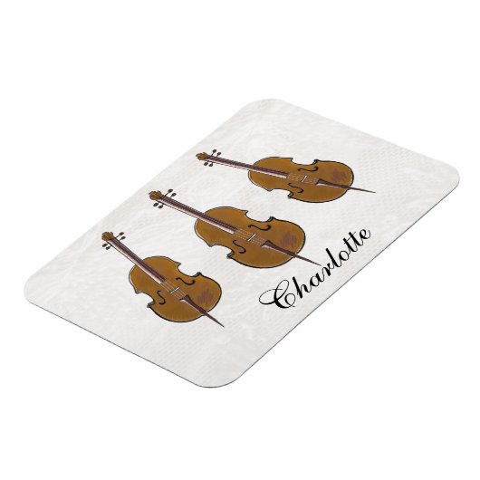 Gepersonaliseerd cello trio cadeau magneet (Linkerzijde)