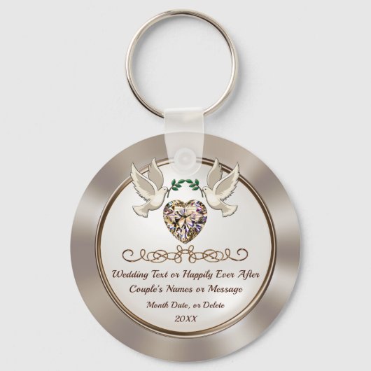 Gepersonaliseerd, Cheap Wedding Favors, Weddenscha Sleutelhanger (Voorkant)