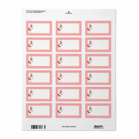 Gepersonaliseerd Chef Custom Label in Medium (Full Sheet)