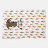 Gepersonaliseerd chocolade laboratorium dat ijskap theedoek (Horizontaal)