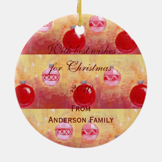 Gepersonaliseerd chocolade laboratorium — Kerstmis Keramisch Ornament (Achterkant)