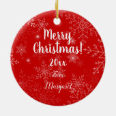 Gepersonaliseerd chocolade labrador Ice Cream Keramisch Ornament (Achterkant)