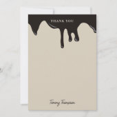 Gepersonaliseerd chocolade thema patroon bedankkaart (Voorkant)