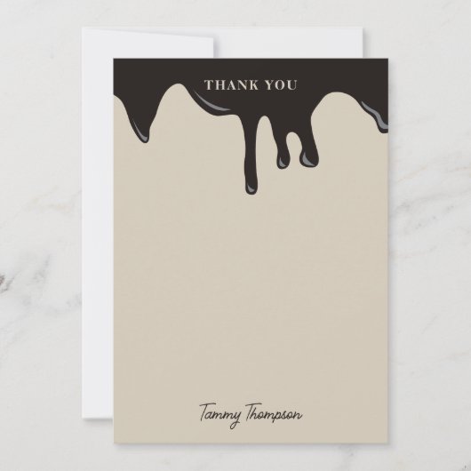 Gepersonaliseerd chocolade thema patroon bedankkaart (Voorkant)