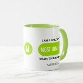 Gepersonaliseerd Christelijk Superpower Green Mono Mok (Voorkant rechts)