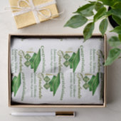 Gepersonaliseerd Classic Groen Goud Afstuderen Tissuepapier (Geschenk)