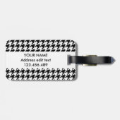 Gepersonaliseerd Classic houndstooth-patroon Dogst Bagagelabel (Achterkant horizontaal)