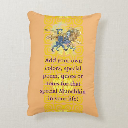 GEPERSONALISEERD CLASSIC WIZARD OF OZ PILLOW ACCENT KUSSEN (Achterkant (Verticaal))