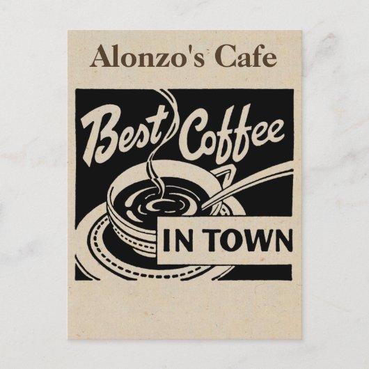 Gepersonaliseerd coffeeshop - Latte Briefkaart (Voorkant)