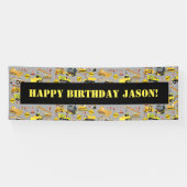 Gepersonaliseerd constructietekenpatroon spandoek (Horizontaal)