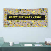 Gepersonaliseerd constructietekenpatroon spandoek (Beurs)