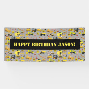Gepersonaliseerd constructietekenpatroon spandoek
