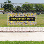 Gepersonaliseerd constructietekenpatroon spandoek (Insitu)