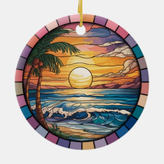 Gepersonaliseerd Costa Rica Ornament, Midden-Ameri Keramisch Ornament (Achterkant)