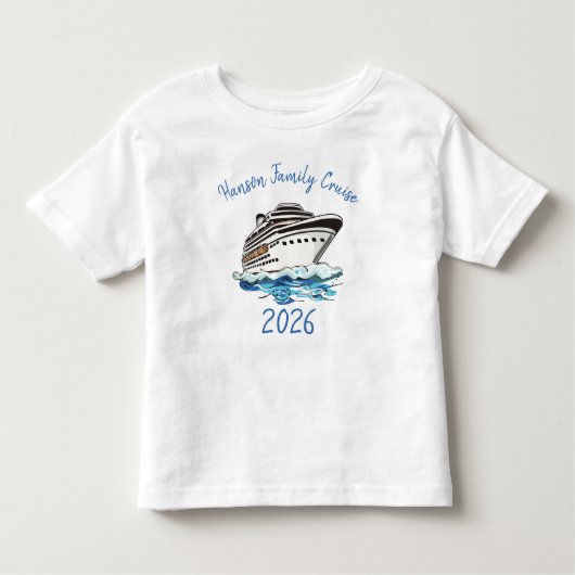 Gepersonaliseerd cruiseschip kinder shirts (Voorkant)