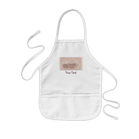 Gepersonaliseerd Cupcake Apron Kinder Schort (Voorkant)
