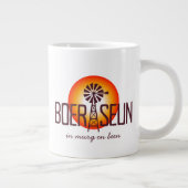 Gepersonaliseerd / Custum BOERSEUN Windpomp Afrika Extra Grote Beker (Rechts)