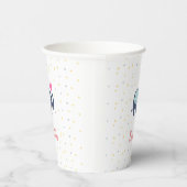 Gepersonaliseerd Cute Elephant en Stars Pattern Papieren Bekers (Rechts)