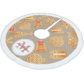 Gepersonaliseerd - Cute Gingerbrood Ornaments Kerstboom Rok (Gekanteld)