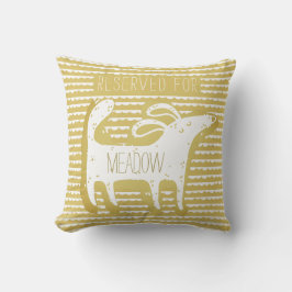 Gepersonaliseerd Cute Gold Dog Monoprint Sierkusse Kussen