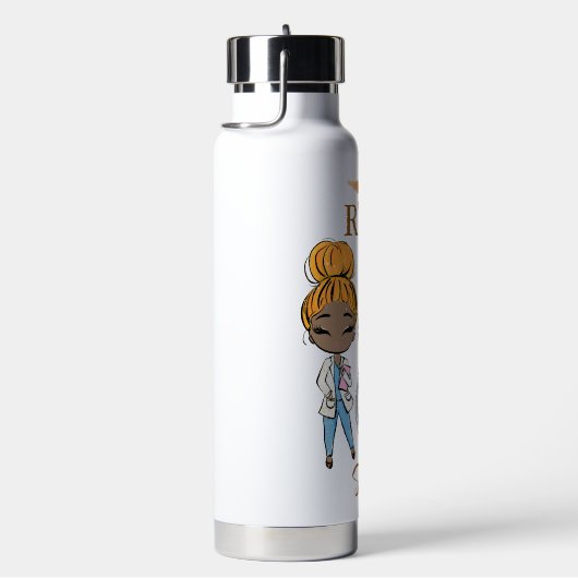 Gepersonaliseerd Cute Women Zurse Monogram Gift Wa Waterfles (Rechts)