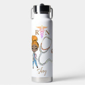 Gepersonaliseerd Cute Women Zurse Monogram Gift Wa Waterfles (Voorkant)