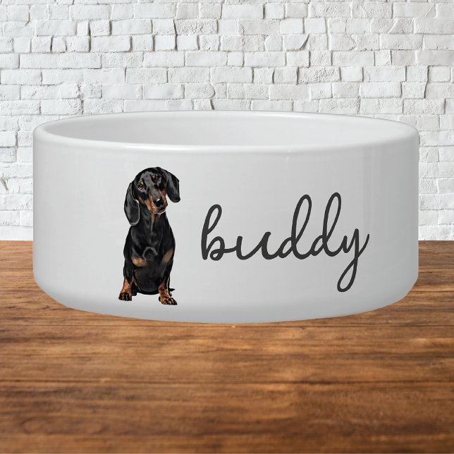 Gepersonaliseerd Dachshund hondenvoer Voerbakje (Creator heeft geüpload)