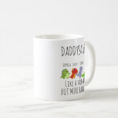 Gepersonaliseerd daddysaurus koffiemok (Voorkant rechts)