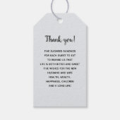 Gepersonaliseerd dank je amandelweddenschap voor L Cadeaulabel (Voorkant)