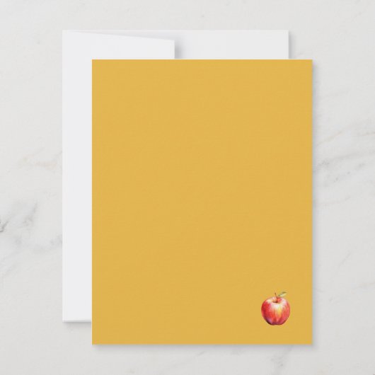 gepersonaliseerd Dank u Apple print boeren rood Bedankkaart (Achterkant)