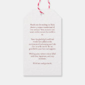 Gepersonaliseerd Dank u Baby shower retro zon Favo Cadeaulabel (Achterkant)